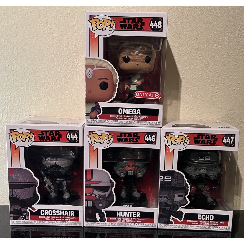 Funko Pop Star Wars‎ The Bad Batch Lot 444, 446, 447 & 448 Omega Target Excl.